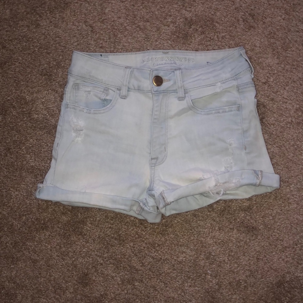 Hi rise mini jean shorts American Eagle